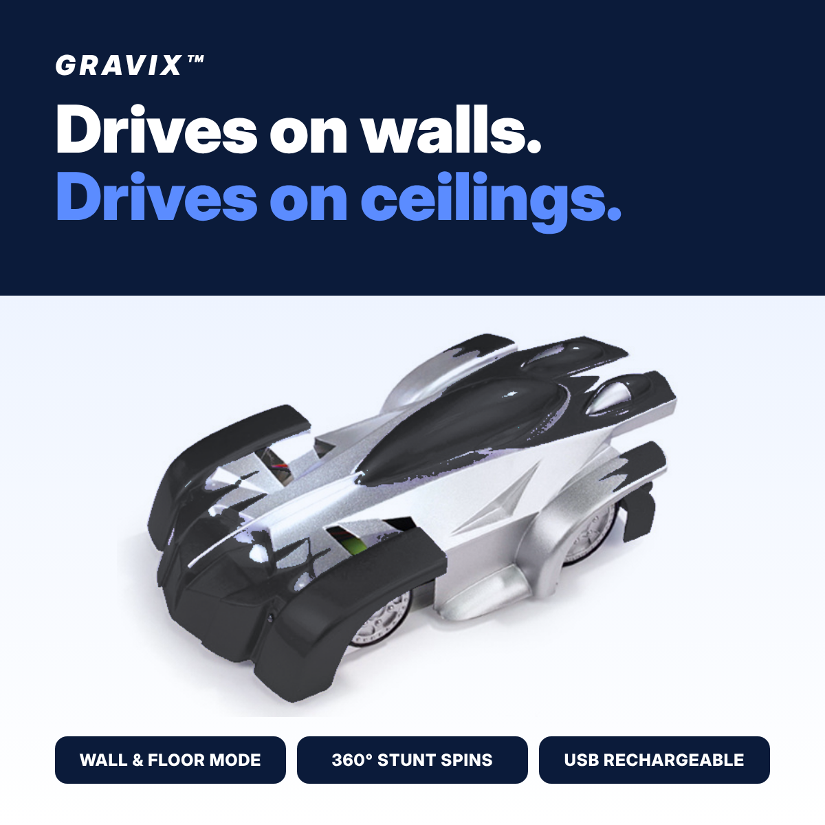 GRAVIX RC Hyper Car – Wall Climbing Remote Control Car