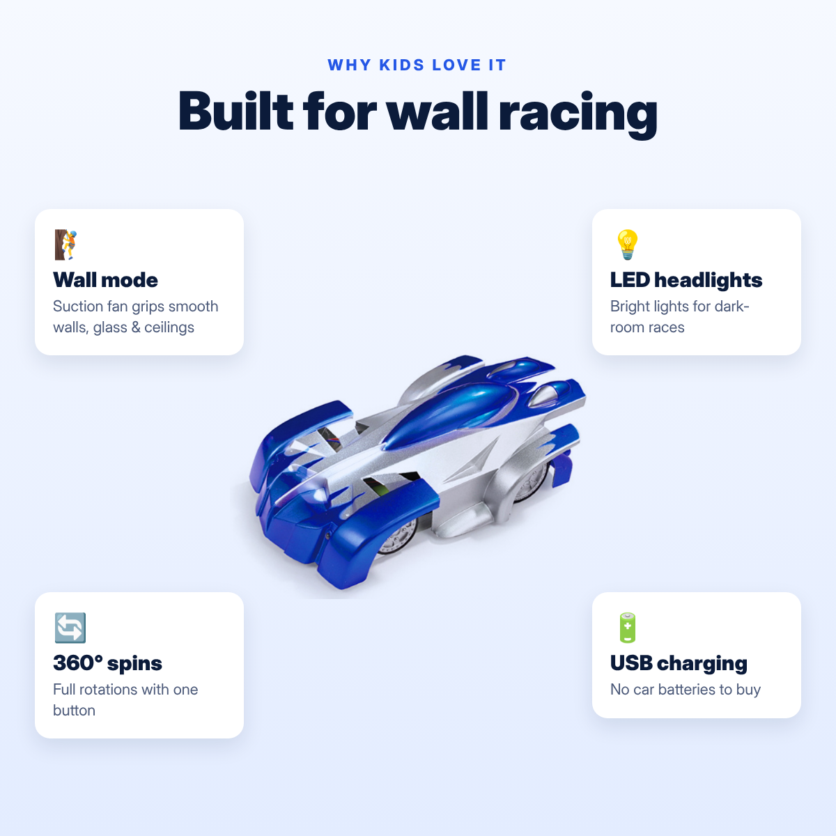GRAVIX RC Hyper Car – Wall Climbing Remote Control Car